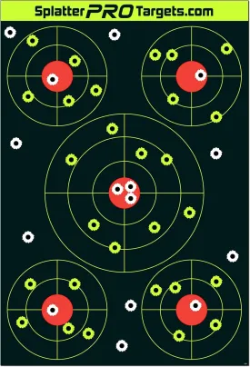 12x18 Splatter Targets. Shots Burst with a Bright Splatter Upon Impact. Instantly See Your Shots
