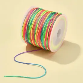 1pc Rainbow Elastic Beading Cord | Colorful Stretchy Crafting Thread String Cord