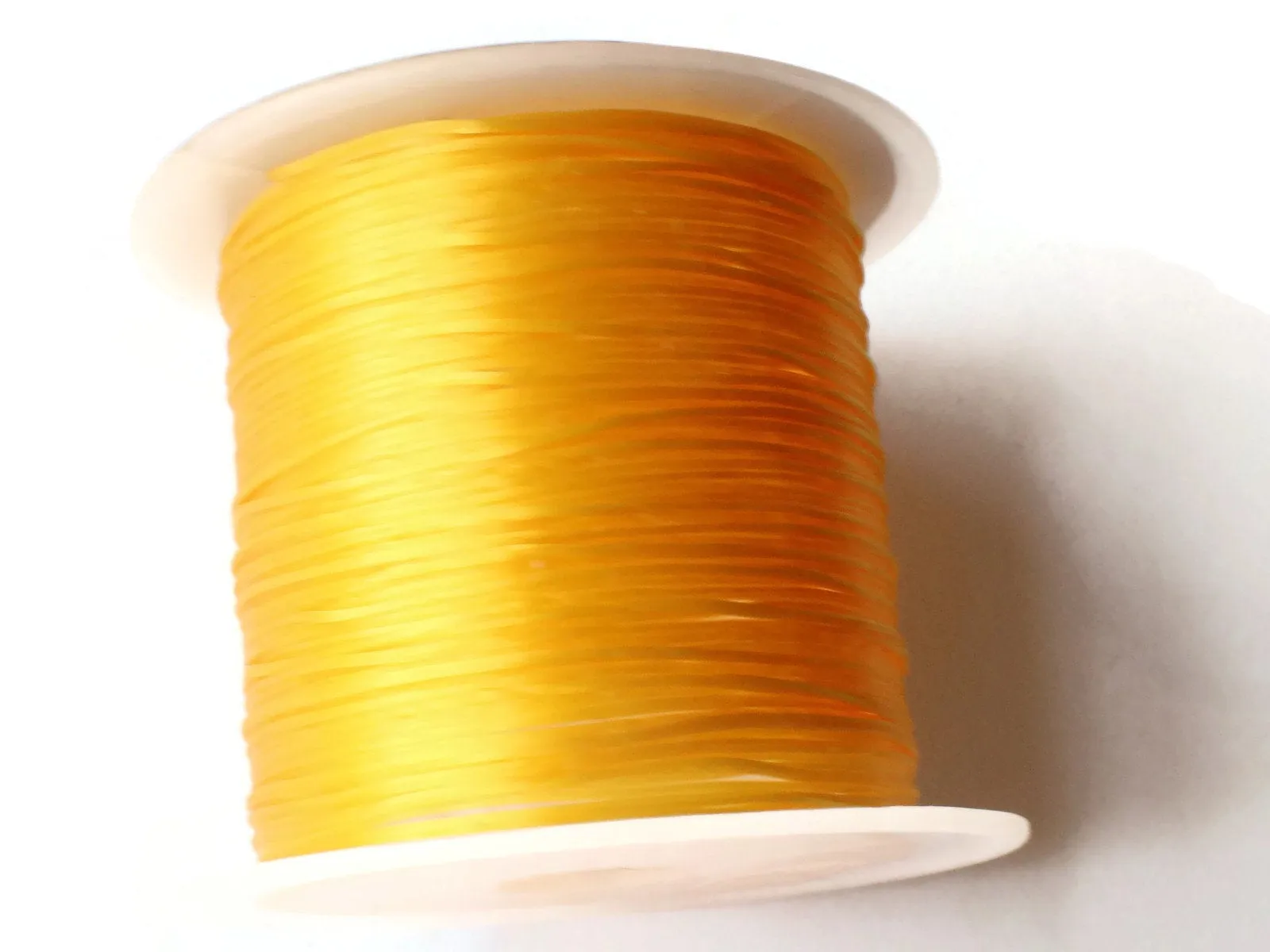 3 Rolls Thread Golden Yellow Elastic Cord 0.8mm Elastic Thread 10 Meters per roll