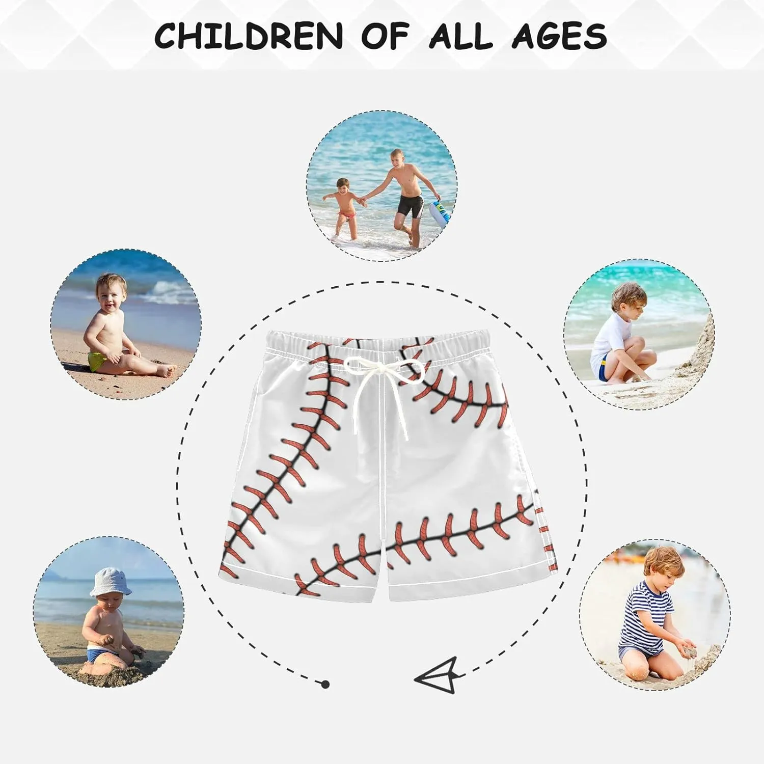 Aflyko Boys' Board Shorts Toddler Swim Trunk Girls Beach Swimwear Bathing Suit