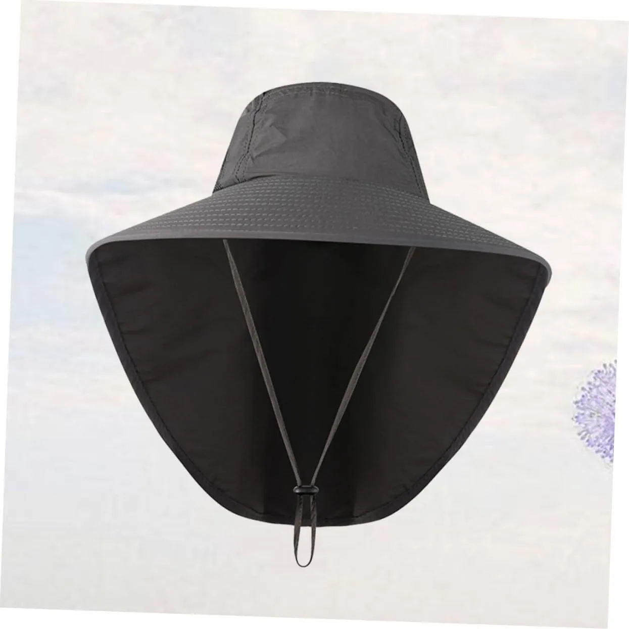 Beaupretty Outdoor Sun Hat with Neck Cover and Chinstrap Wide Brim Fishing Cap for Hiking Climbing and Sailing UV