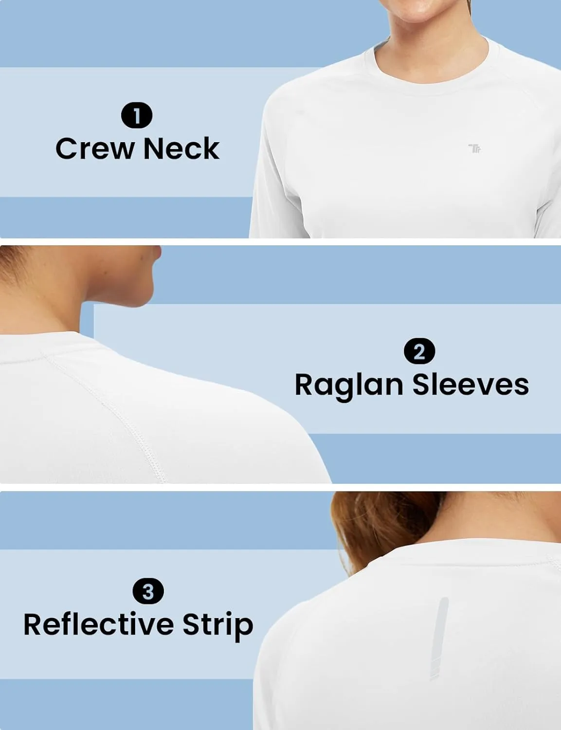 BGOWATU Women's Long Sleeve UPF 50  Sun Shirts Lightweight Workout Active Tops Quick Dry Swim Athletic Workout Rash Guard