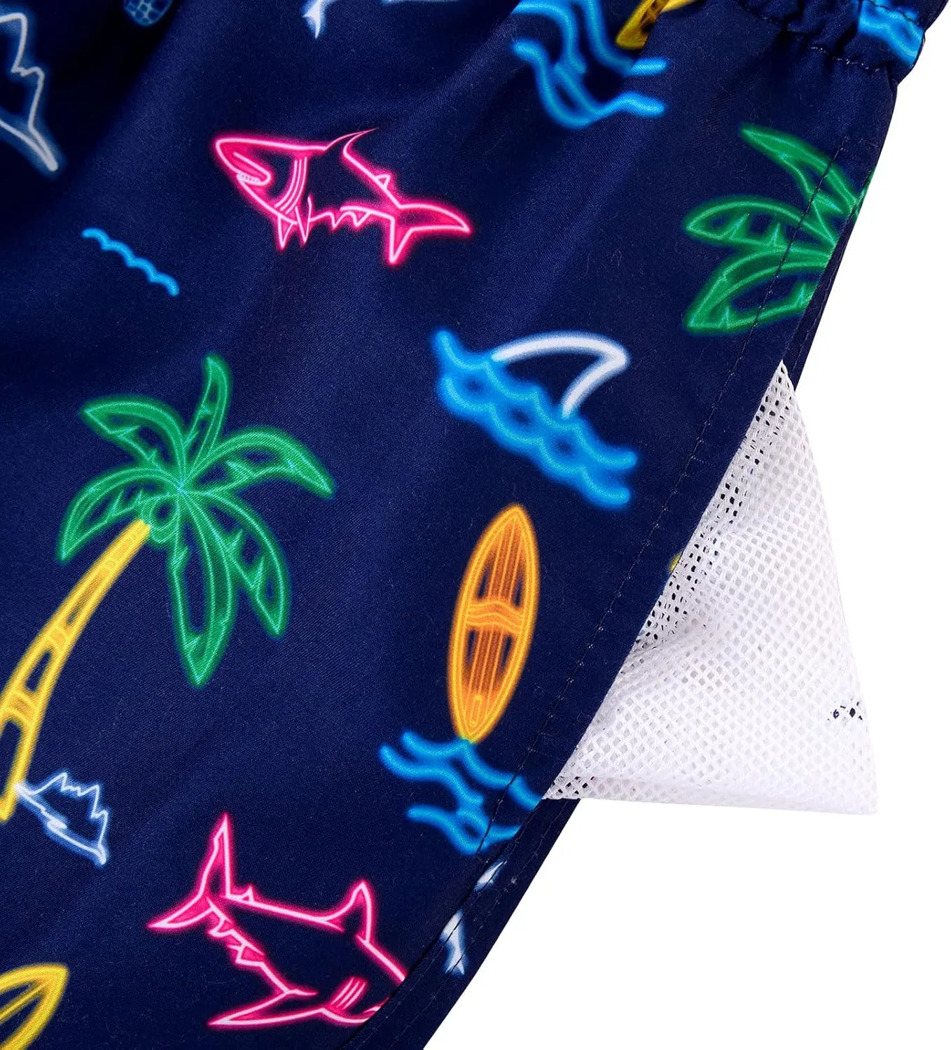 Boys Swim Trunks with Compression Liner Swimming Shorts Quick Dry Bathing Suit for 7-20 Years
