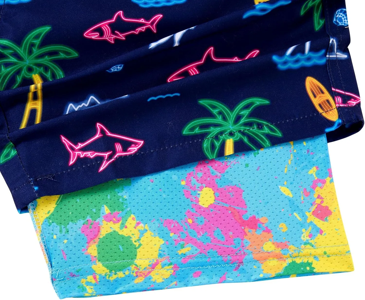 Boys Swim Trunks with Compression Liner Swimming Shorts Quick Dry Bathing Suit for 7-20 Years