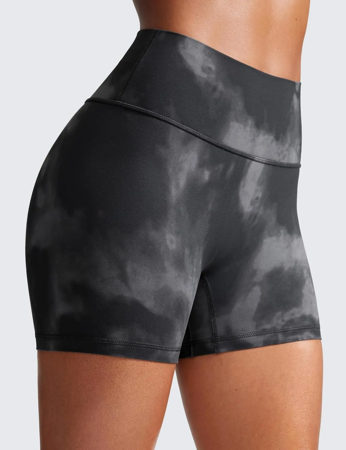 CRZ YOGA Secretsculpt Womens Butterlift High Waist Scrunch Butt Biker Shorts 4 Inches - No Front Seam Workout Gym Booty