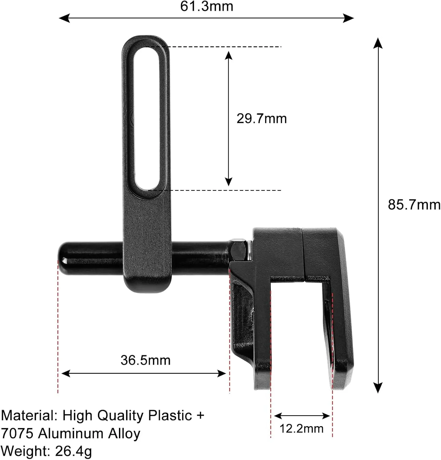 CYSKY Road Bike Chain Guide, Gravel Bicycle Chain Protector for Single Chainring, Mount Front Derailleur Frame (Aluminum Alloy 7075)