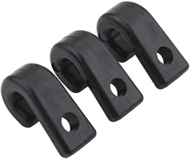 Dilwe 25pcs Kayak Lashing Hooks, J Shape Black Nylon Lashing Hooks for Kayak Bungee Cord Canoes Boats