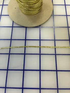 Elastic Cord 1/16 inch Wide Metallic Gold