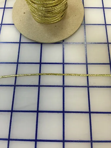 Elastic Cord 1/16 inch Wide Metallic Gold