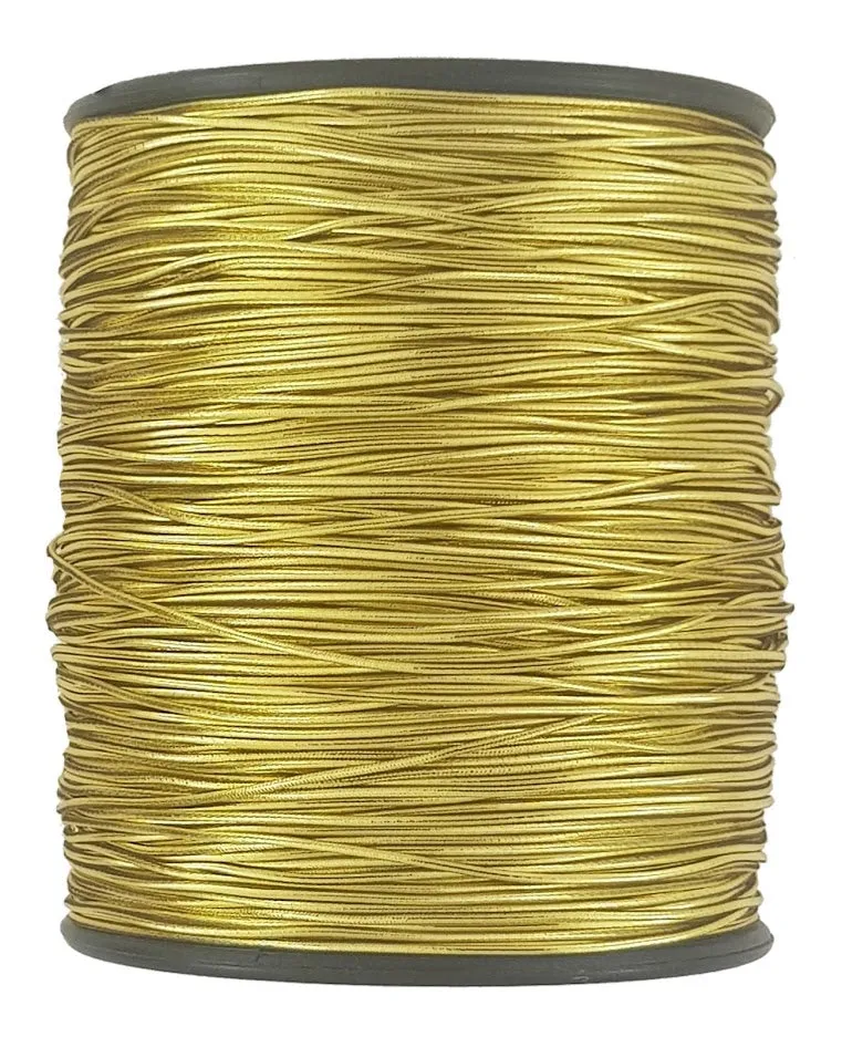 Gold round bungee elastic 1.2 mm 5, 10 ,25 , metre lengths