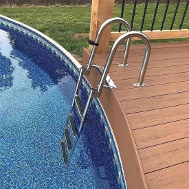 Heavy Duty Boat Telescopic 4 Step Pontoon Boat Ladder, Stainless Steel Swim Platform Ladder, Boat Boarding Ladder for Marine Yacht Speedboats Swimming Pool Inboard Ship