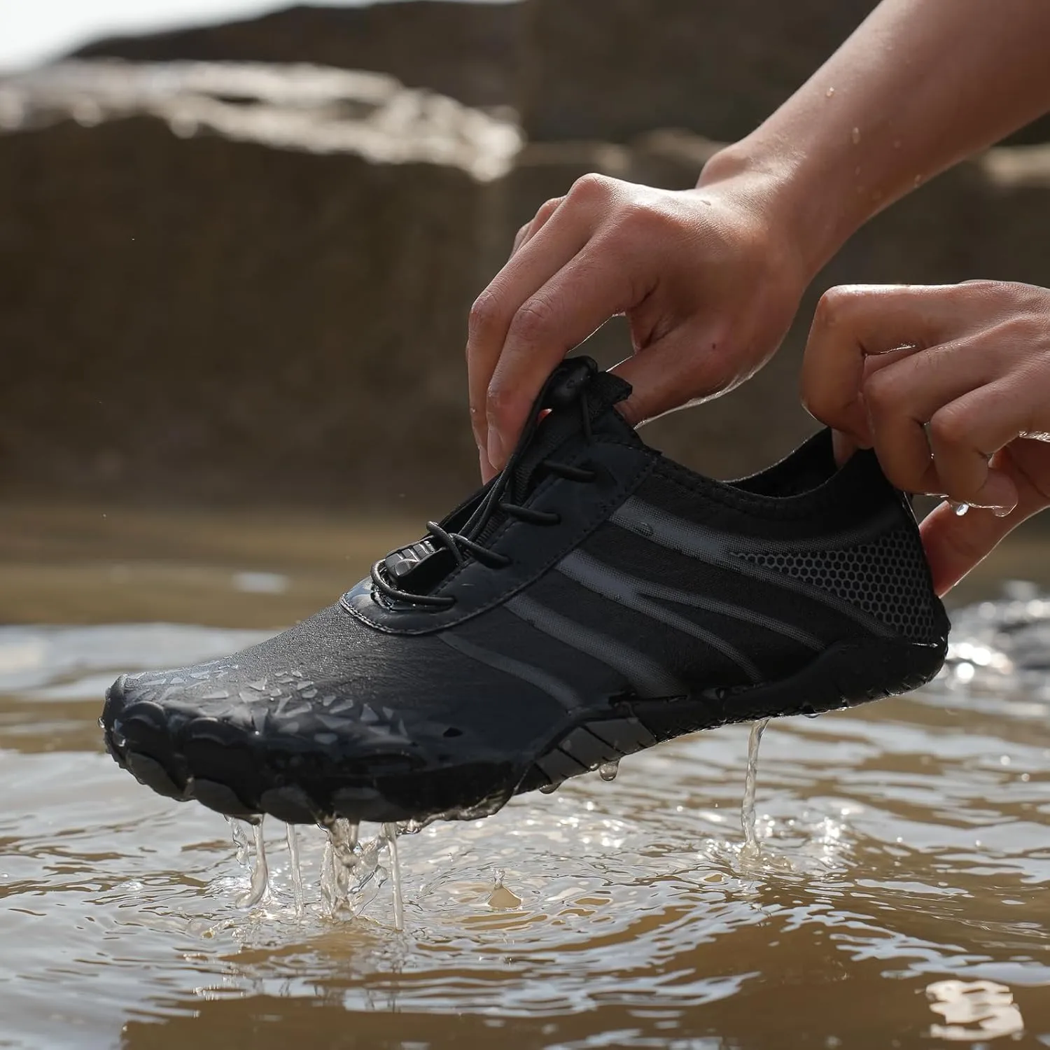 Hike Barefoot Water Shoes for Women Men, Barefoot Shoes with Wide Toe Box, Non-Slip & Quick Dry Breathable Aqua Socks for Beach Pool Aqua Swim Surf Hiking Walking Shoes