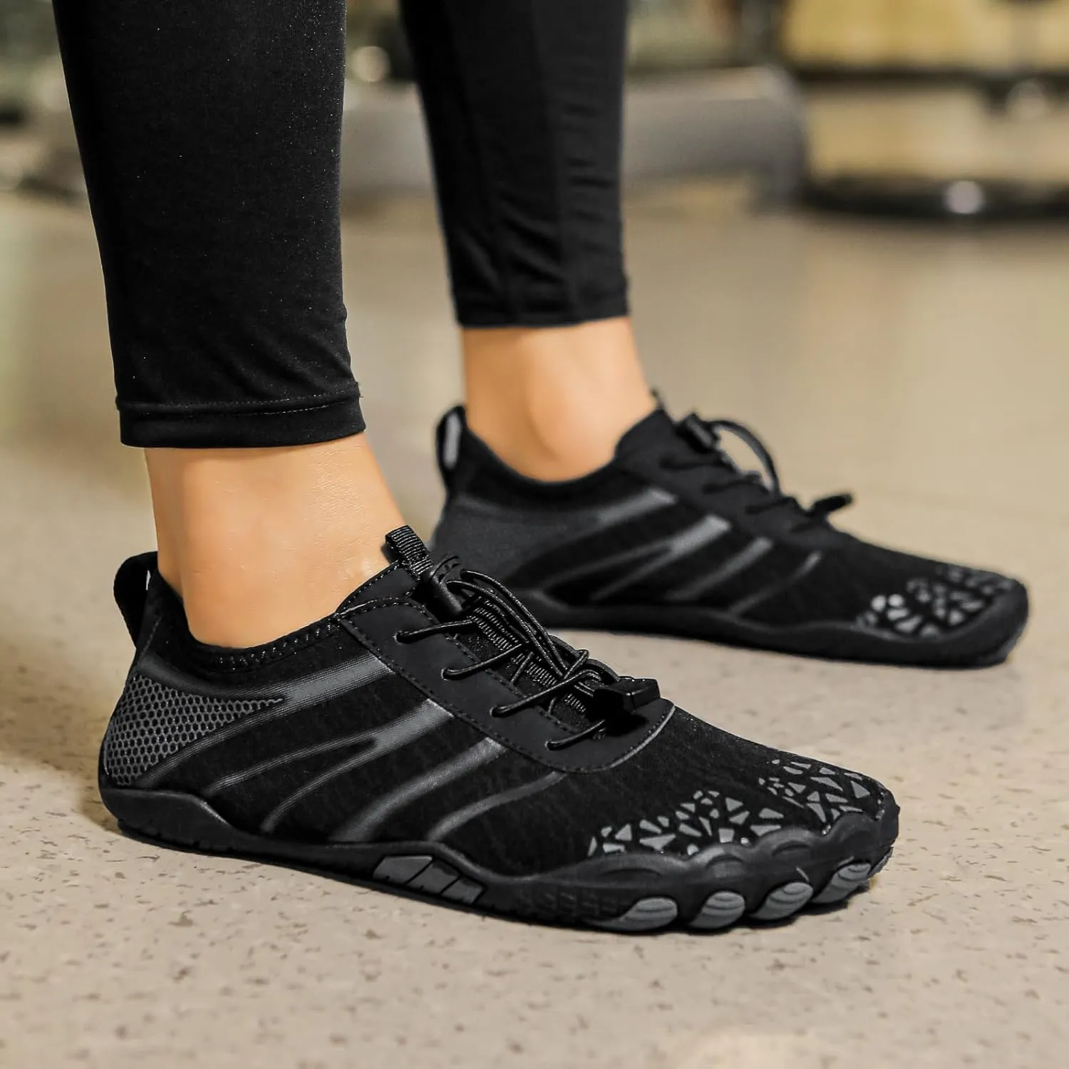 Hike Barefoot Water Shoes for Women Men, Barefoot Shoes with Wide Toe Box, Non-Slip & Quick Dry Breathable Aqua Socks for Beach Pool Aqua Swim Surf Hiking Walking Shoes