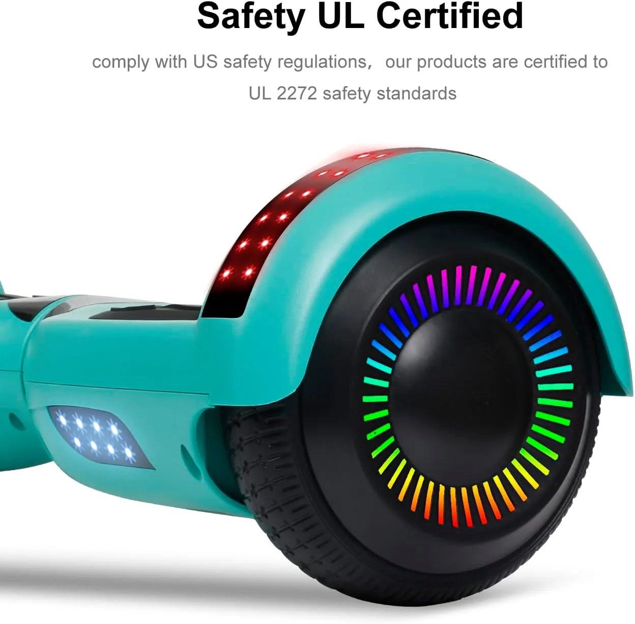 Hoverboard, 6.5 Inch Self Balancing Hoverboards with Bluetooth and Flashing LED Lights, Hover Board for Kids Teenagers