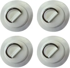 inflatable paddle boards Surfboard Dinghy Boat PVC Patch With Stainless Steel D Ring Deck Rigging SUP Board Round Ring Pad with Elastic Bungee Rope Kit vacation must haves ( Color : 4 White Pad )