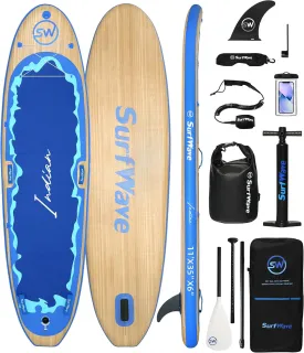 Inflatable Stand Up Paddle Board 11'x34 x6 for Beginners, Open Water & Travel