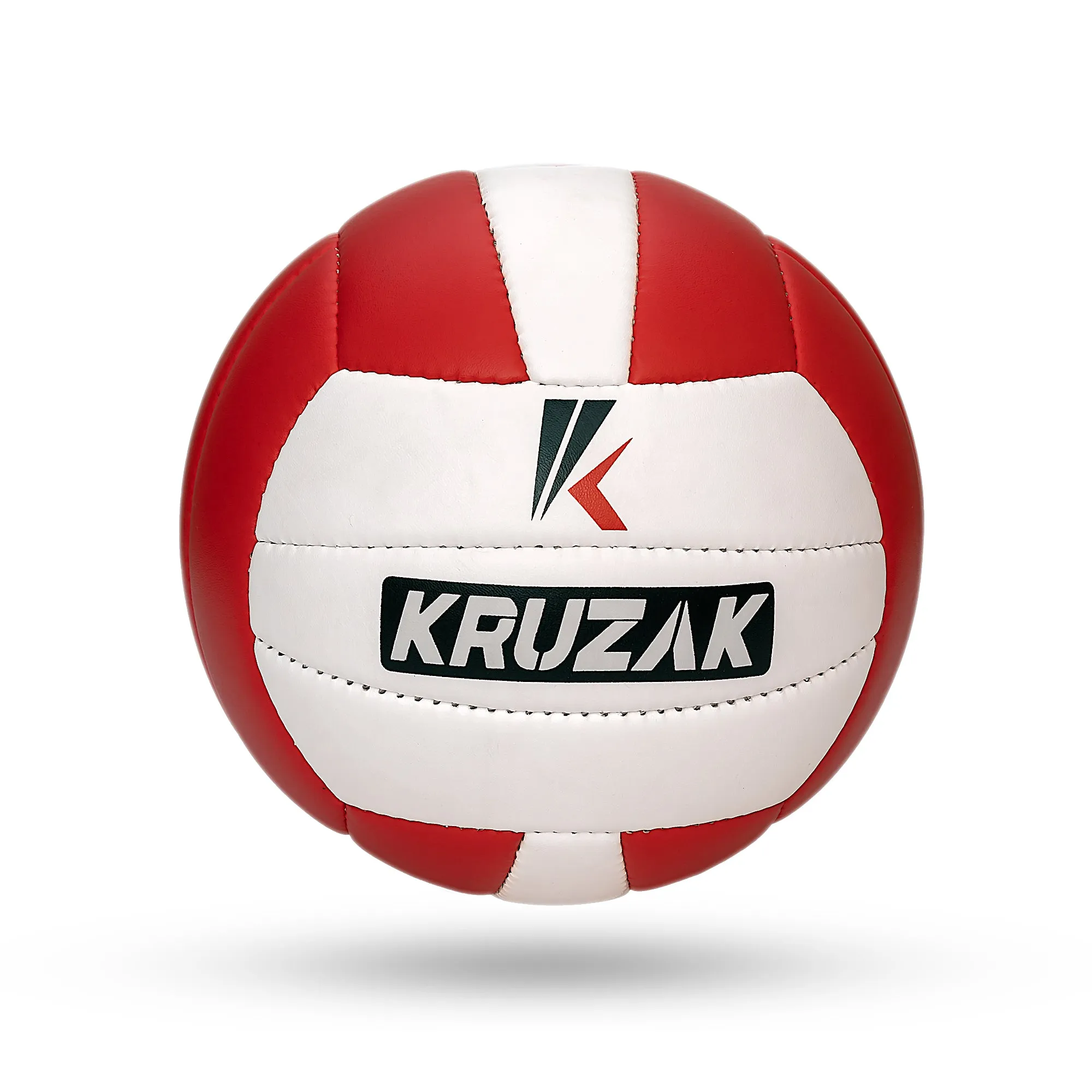 Kruzak Pro Volley Model Hand Stitched RED Volley Ball Toy - Indoor Outdoor Beach Ball for Kids Youth Adults, Beginners