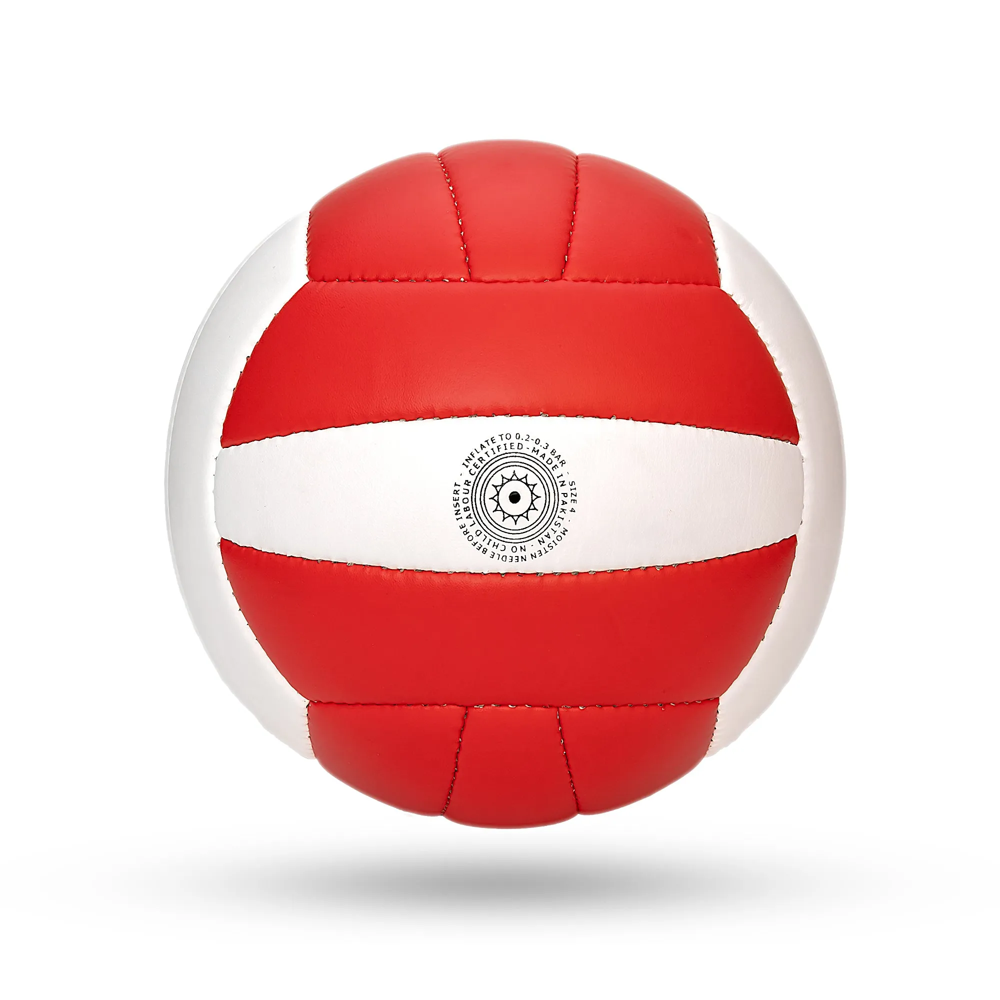Kruzak Pro Volley Model Hand Stitched RED Volley Ball Toy - Indoor Outdoor Beach Ball for Kids Youth Adults, Beginners
