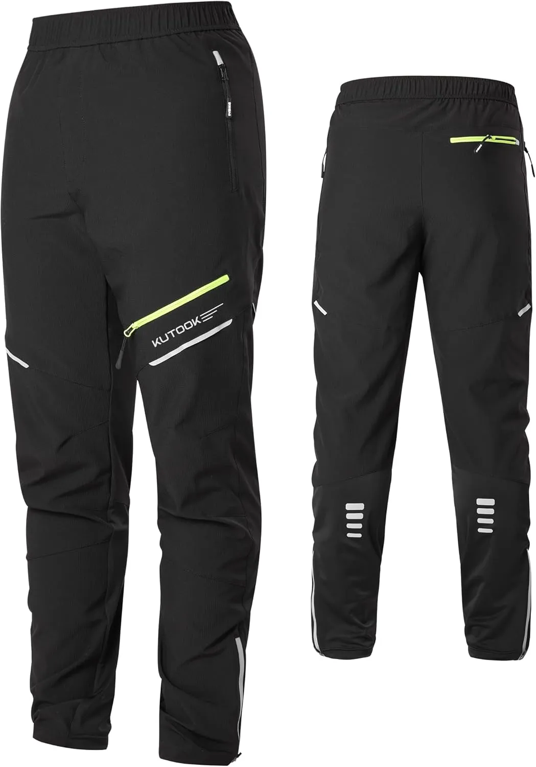 KUTOOK Cycling Bike Pants Summer/Winter Men S-4XL Quick-Dry Breathable Moutain Bike Pants for Outdoor Hiking Running Exercise