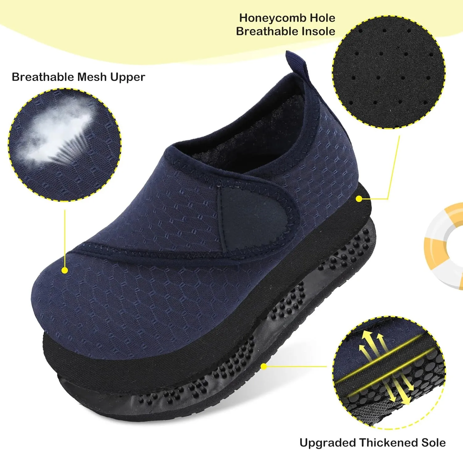 LeIsfIt Toddler Water Shoes Girls Boys Swim Beach Shoes Barefoot Aqua Socks Kids Non-Slip Water Socks