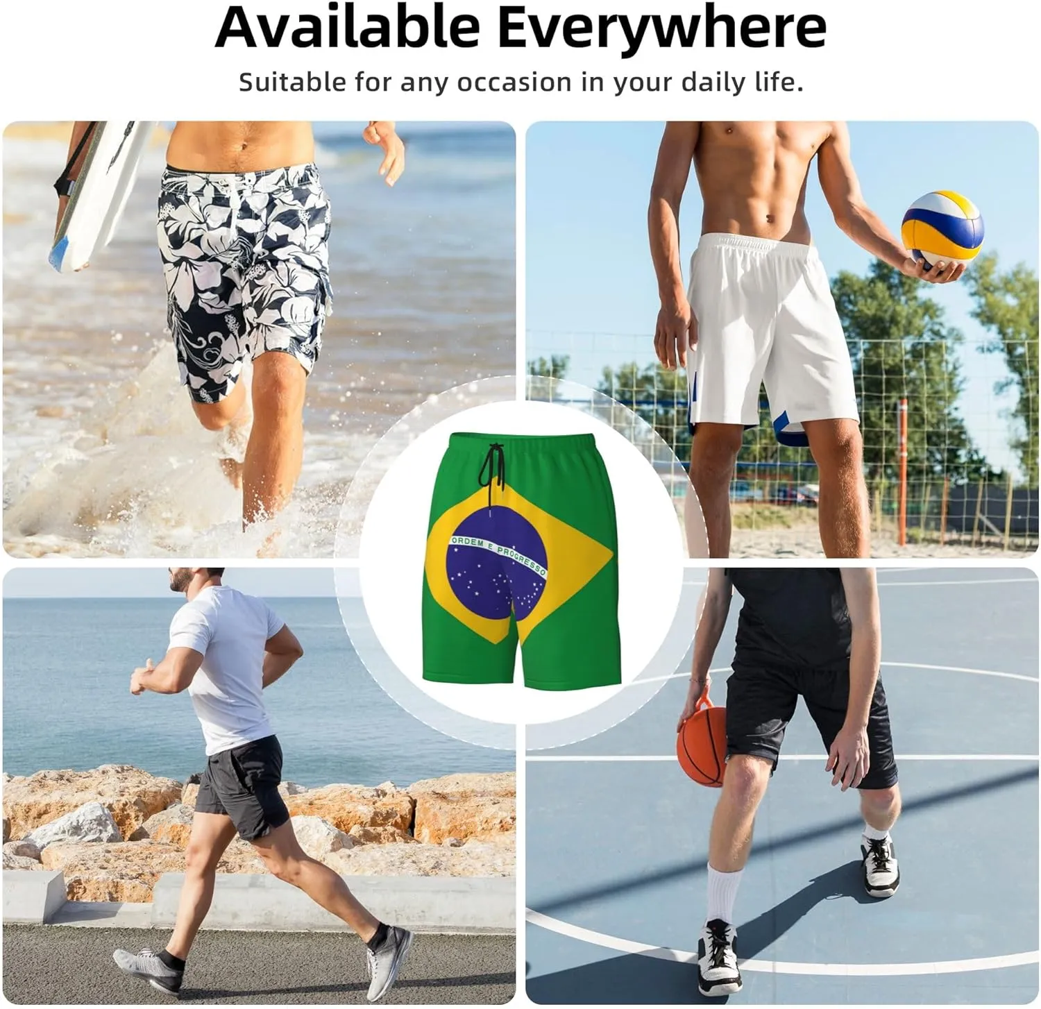 Mens Jamaica Swim Trunks Jamaican Flag Trunk Beach Shorts Quick Dry Board Shorts Summer Party Shorts Pockets Mesh