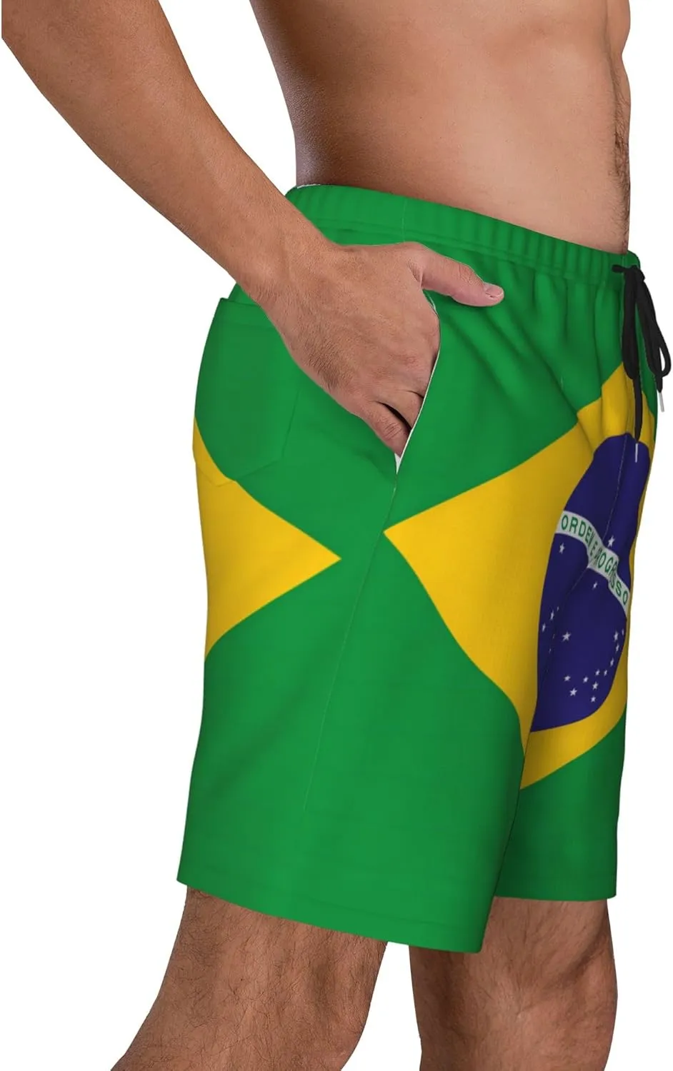 Mens Jamaica Swim Trunks Jamaican Flag Trunk Beach Shorts Quick Dry Board Shorts Summer Party Shorts Pockets Mesh