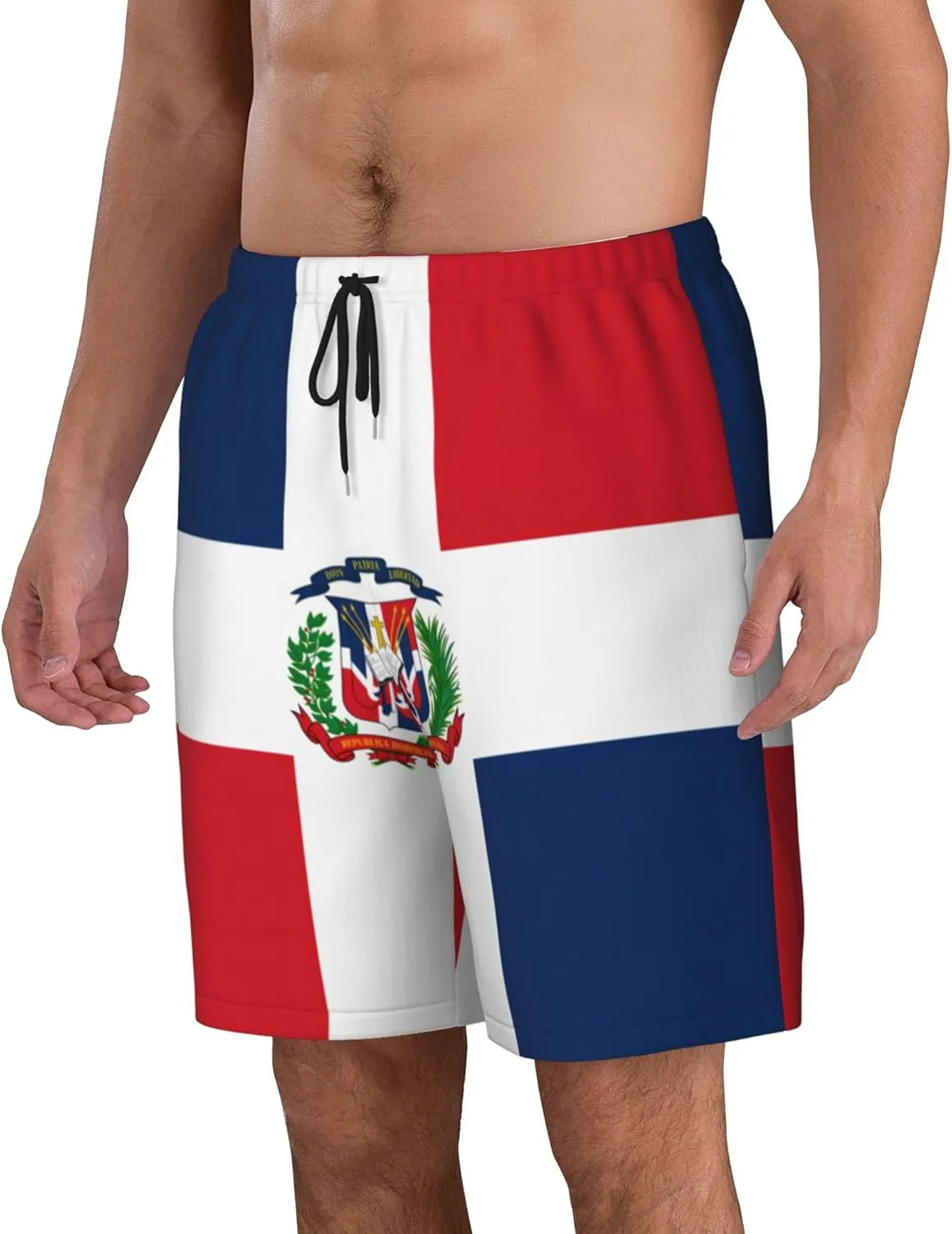 Mens Jamaica Swim Trunks Jamaican Flag Trunk Beach Shorts Quick Dry Board Shorts Summer Party Shorts Pockets Mesh