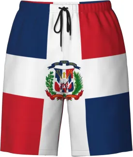 Mens Jamaica Swim Trunks Jamaican Flag Trunk Beach Shorts Quick Dry Board Shorts Summer Party Shorts Pockets Mesh