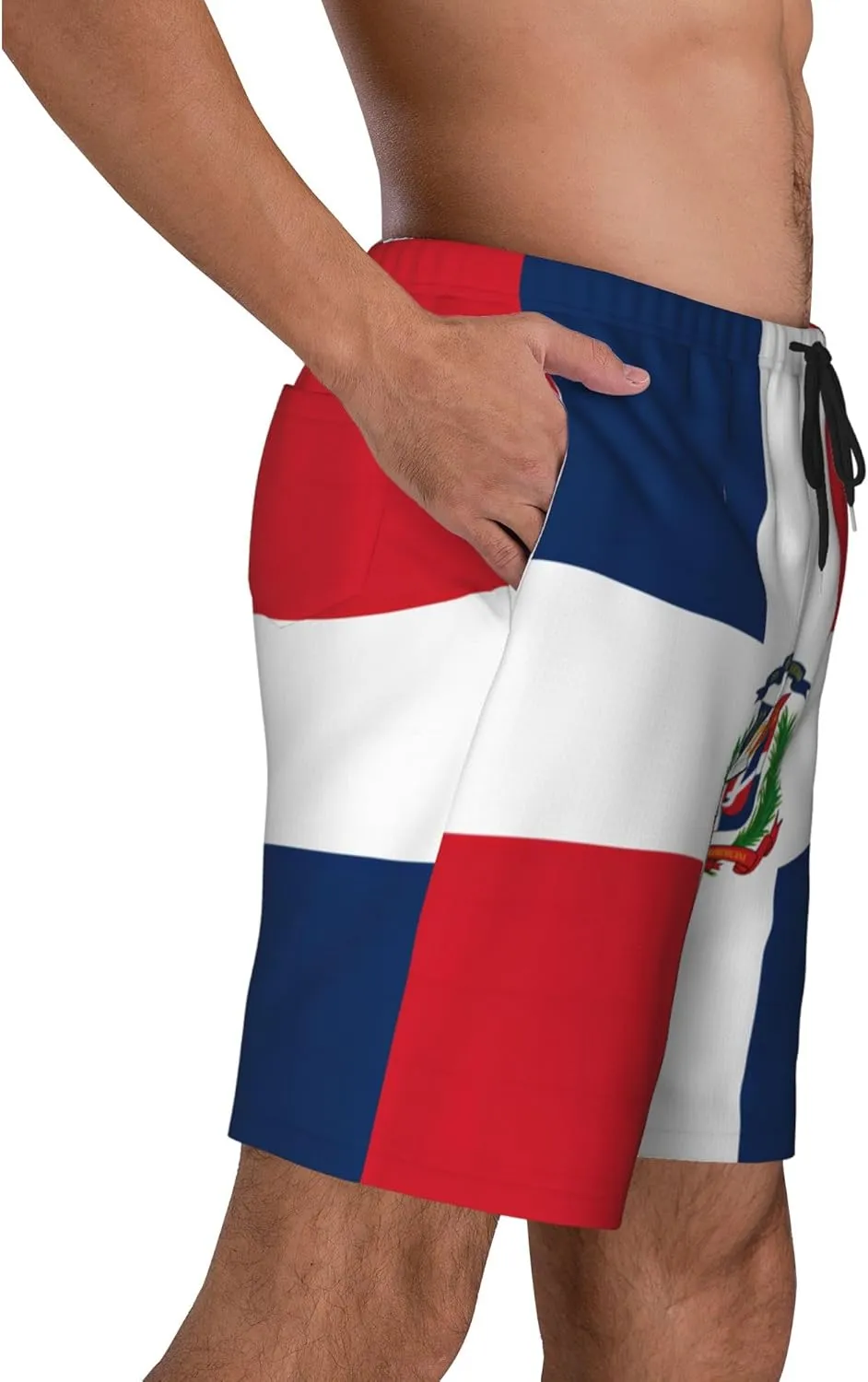 Mens Jamaica Swim Trunks Jamaican Flag Trunk Beach Shorts Quick Dry Board Shorts Summer Party Shorts Pockets Mesh