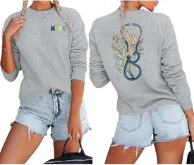Nurse Graphic Crewneck Sweatshirts for women Floral Stethoscope Lightweight Sweatshirt Pullover Hoodie Nurses Gifts