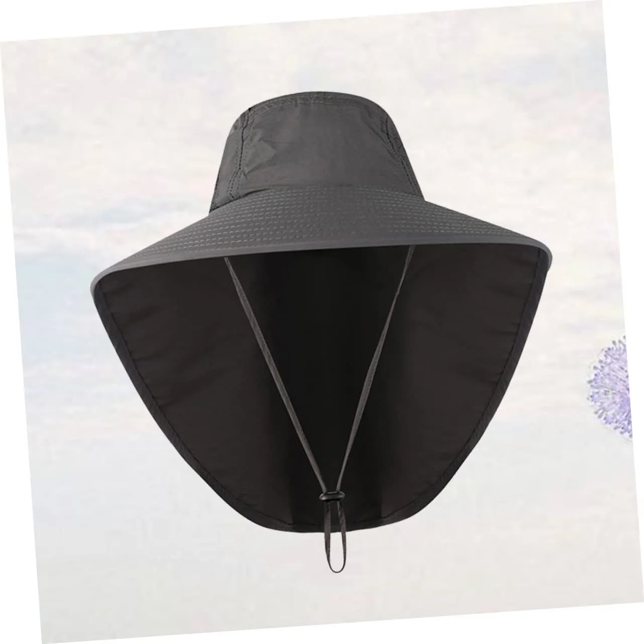 Outdoor Sun Hat with Neck Cover Wide Brim Bucket Hat for Fishing Climbing UV Protection Lightweight