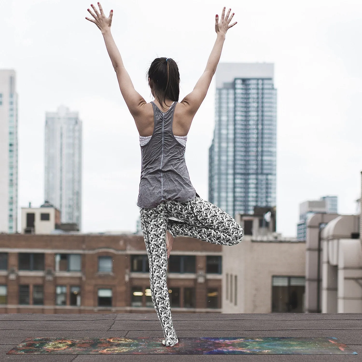 Prismyx Psychedelic Suede Anti-Slip Yoga Mat