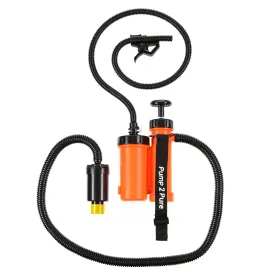Seychelle Portable Water Filter Camping Pump - Outdoors, Hiking, Travel, Emergency Preparedness - Removes Bacteria, Viruses, Radiological Contaminants - Pocket Size