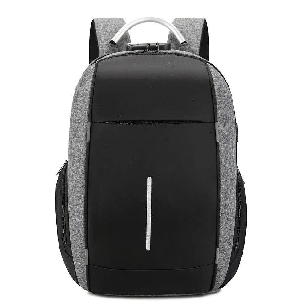 Simple USB Charging Backpack Oxford Cloth Business Printed Logo