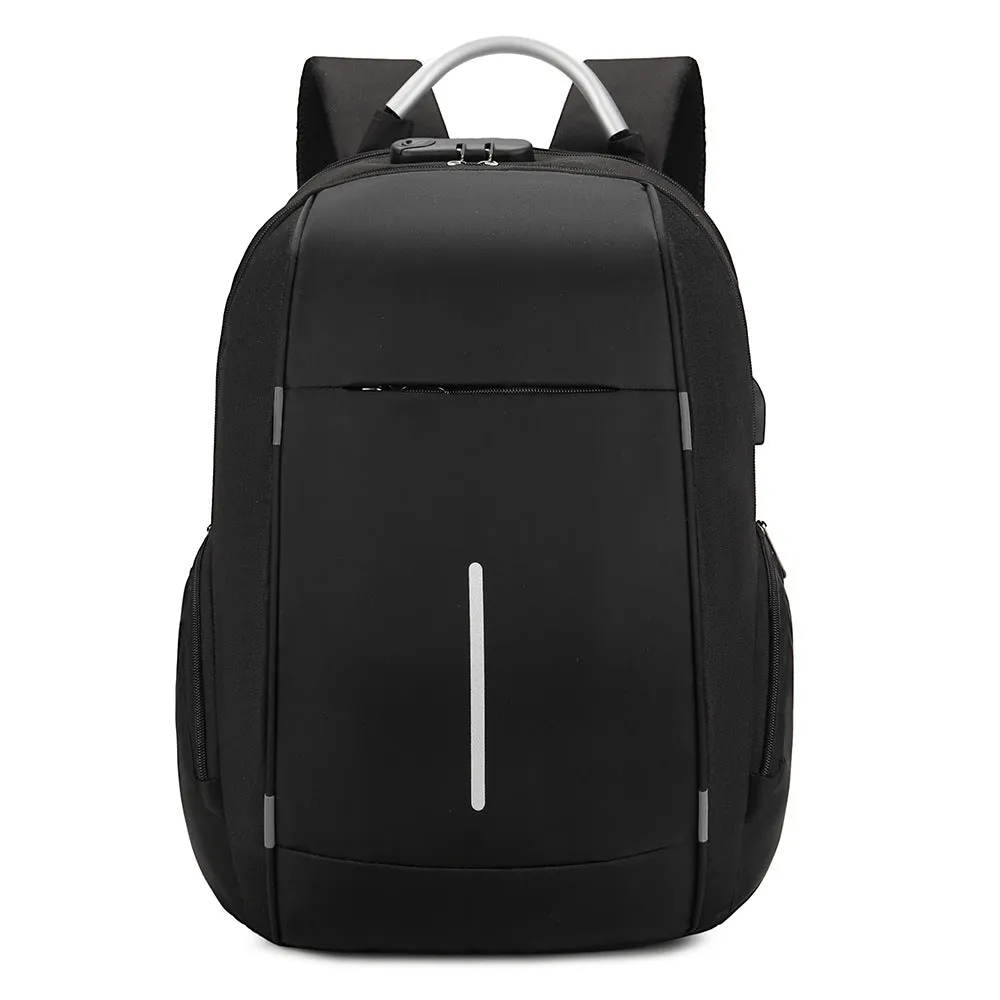 Simple USB Charging Backpack Oxford Cloth Business Printed Logo