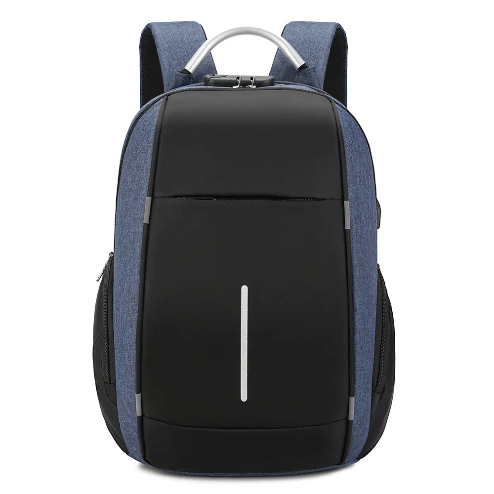 Simple USB Charging Backpack Oxford Cloth Business Printed Logo
