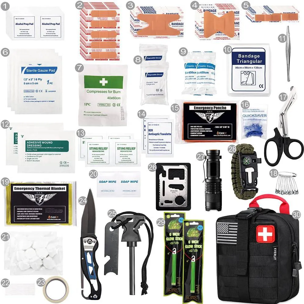 Tactical First Aid & Survival Kit - Ready For Any Self Defense Situation