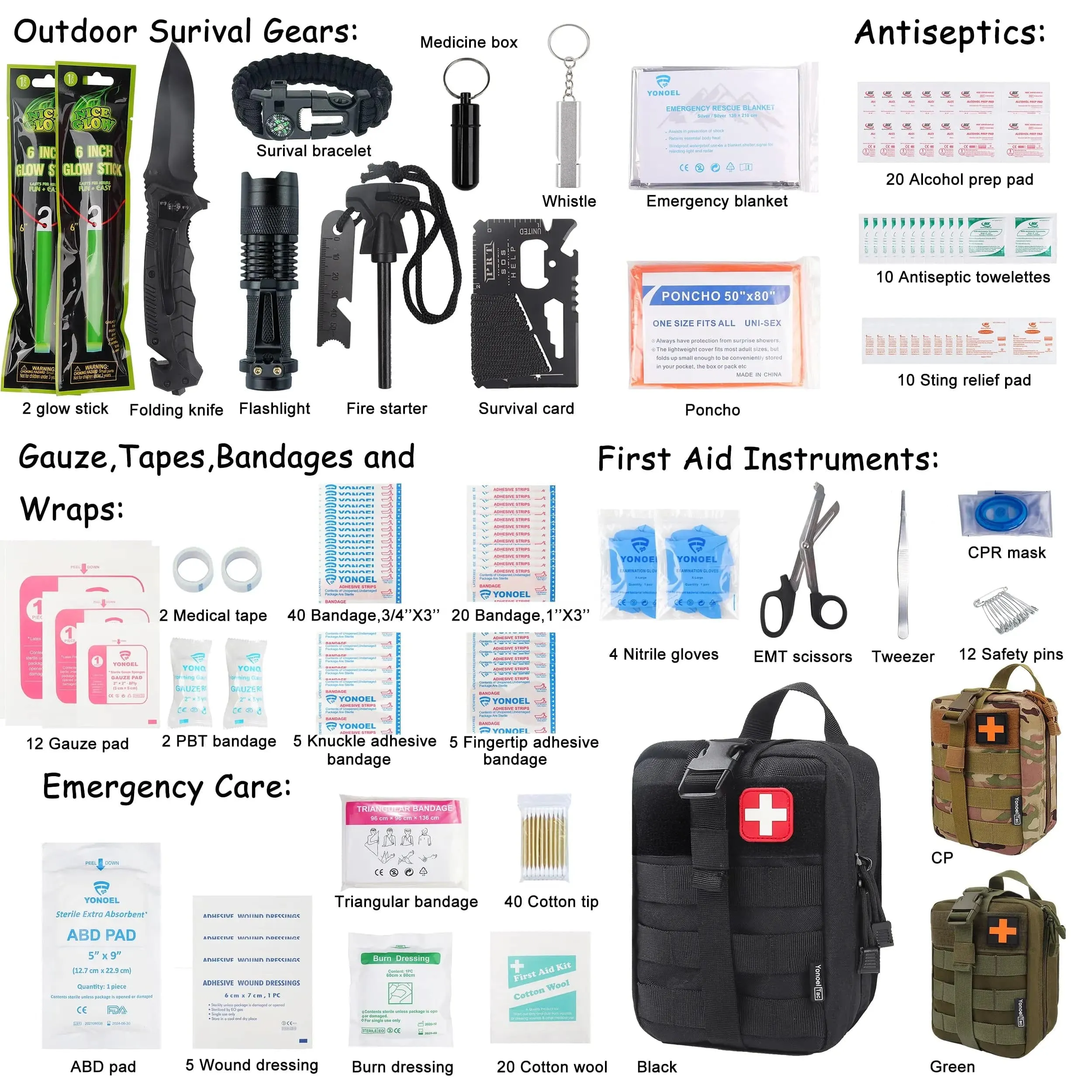 Tactical First Aid & Survival Kit - Ready For Any Self Defense Situation