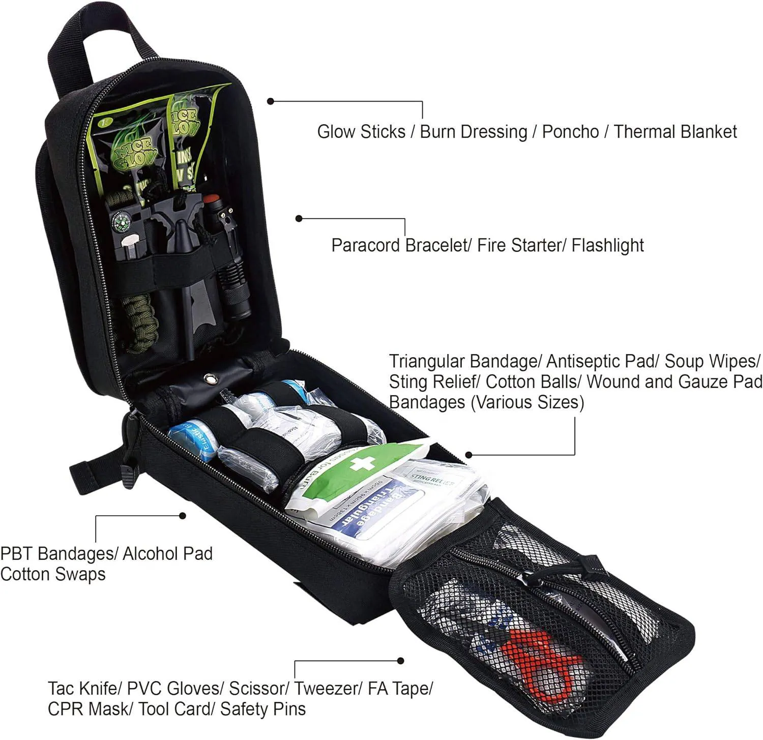 Tactical First Aid & Survival Kit - Ready For Any Self Defense Situation