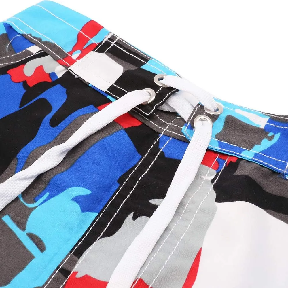 techcity Boys Teens Swim Trunks, Quick Dry Surfing Beach Sports Running Swim Shorts with Drawstring 6T to 18/20