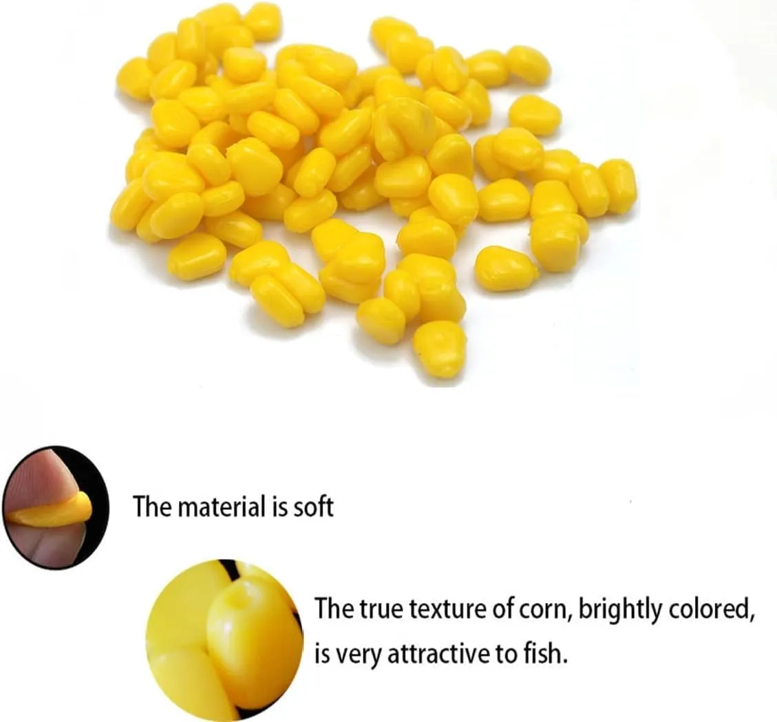 TPR Simulation Fake Corn Soft Baits Corn Carp Fishing Lures Floating Baits with Nice Scent for Carp,Trout Fishing,Cat Fish