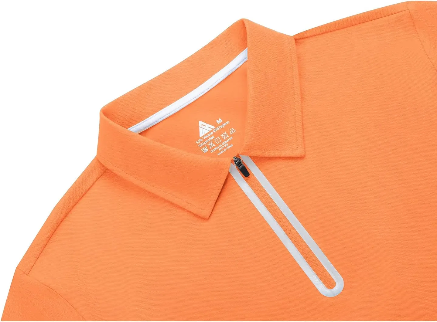 V VALANCH Mens Zipper Polo Shirts Short Sleeve Moisture Wicking Outdoor Golf Shirt Collared Athletic Tennis Polo