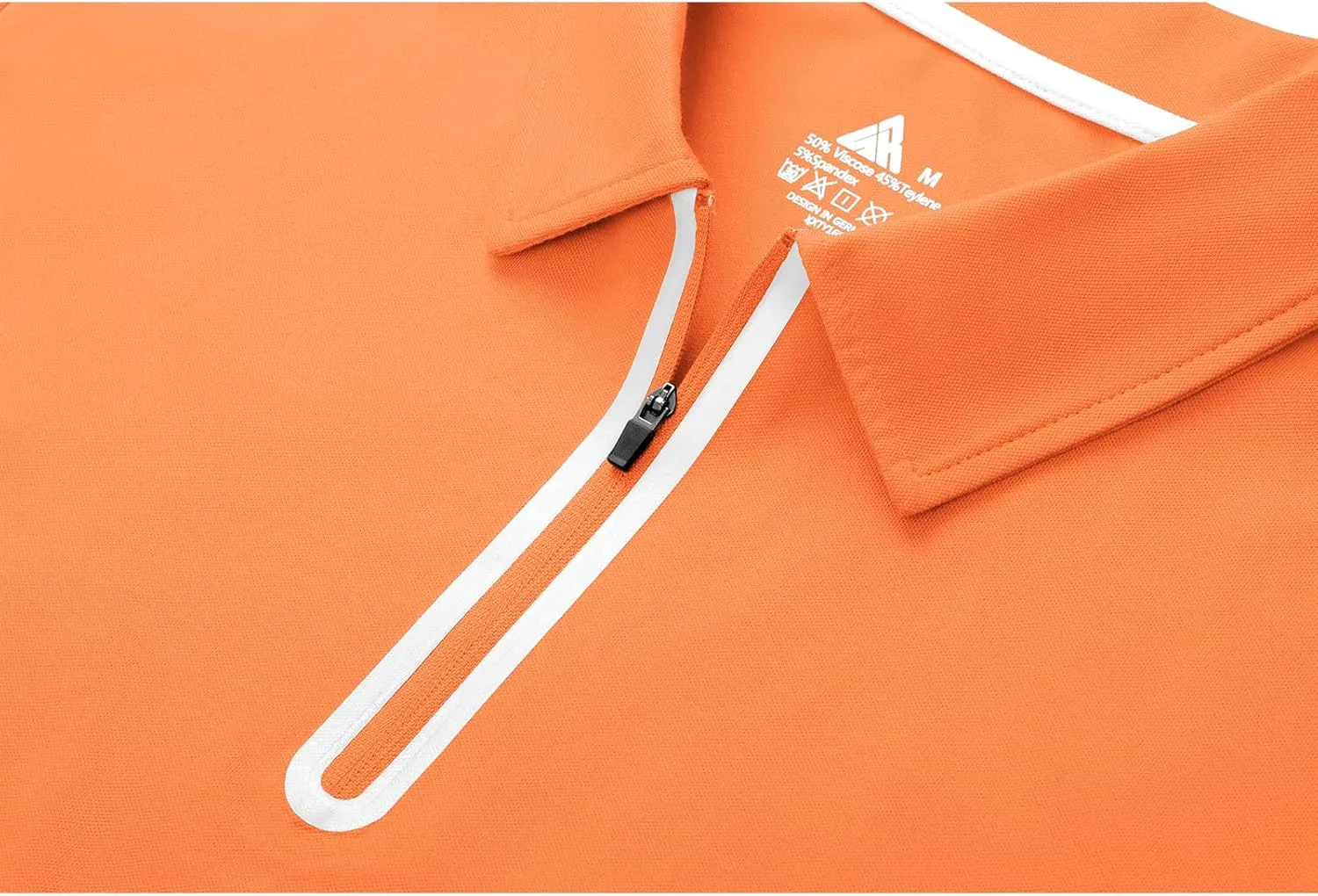 V VALANCH Mens Zipper Polo Shirts Short Sleeve Moisture Wicking Outdoor Golf Shirt Collared Athletic Tennis Polo