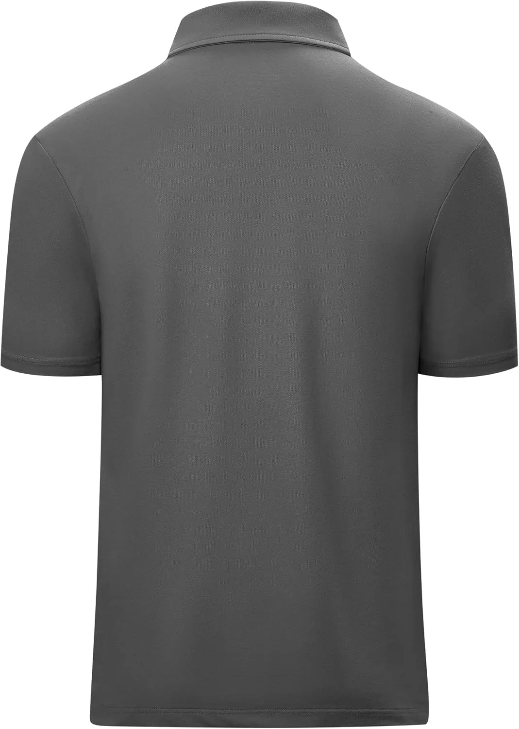 V VALANCH Mens Zipper Polo Shirts Short Sleeve Moisture Wicking Outdoor Golf Shirt Collared Athletic Tennis Polo