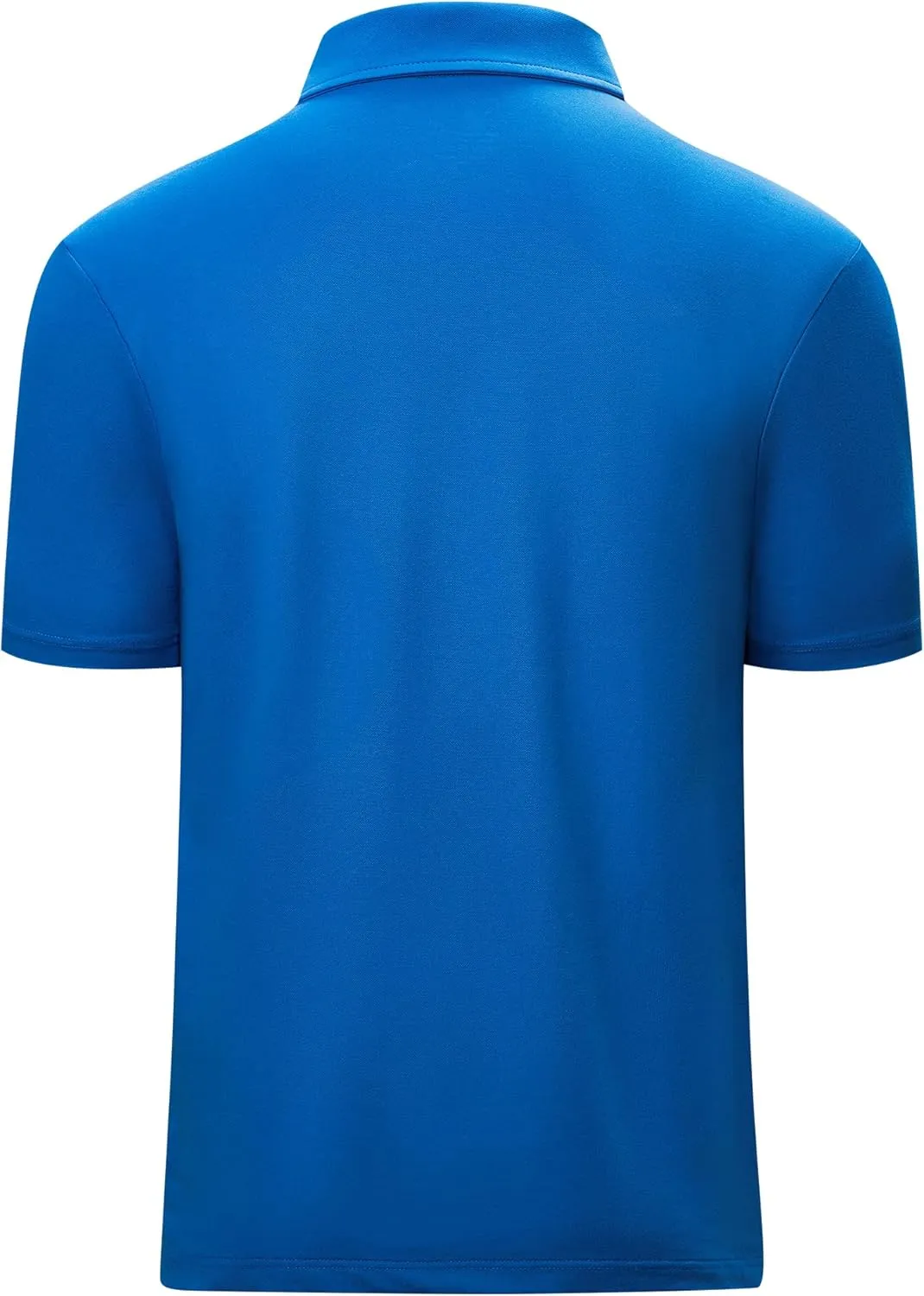 V VALANCH Mens Zipper Polo Shirts Short Sleeve Moisture Wicking Outdoor Golf Shirt Collared Athletic Tennis Polo