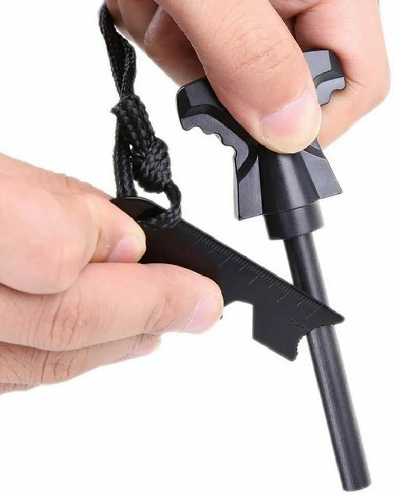 Waterproof Fire Starter Flint Steel Striker Ferro Rod for Camping