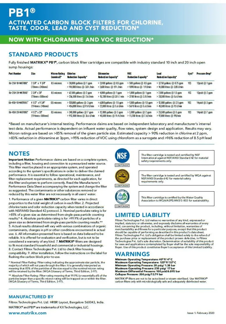 White Countertop Carbon Chlorine Fluoride Filter